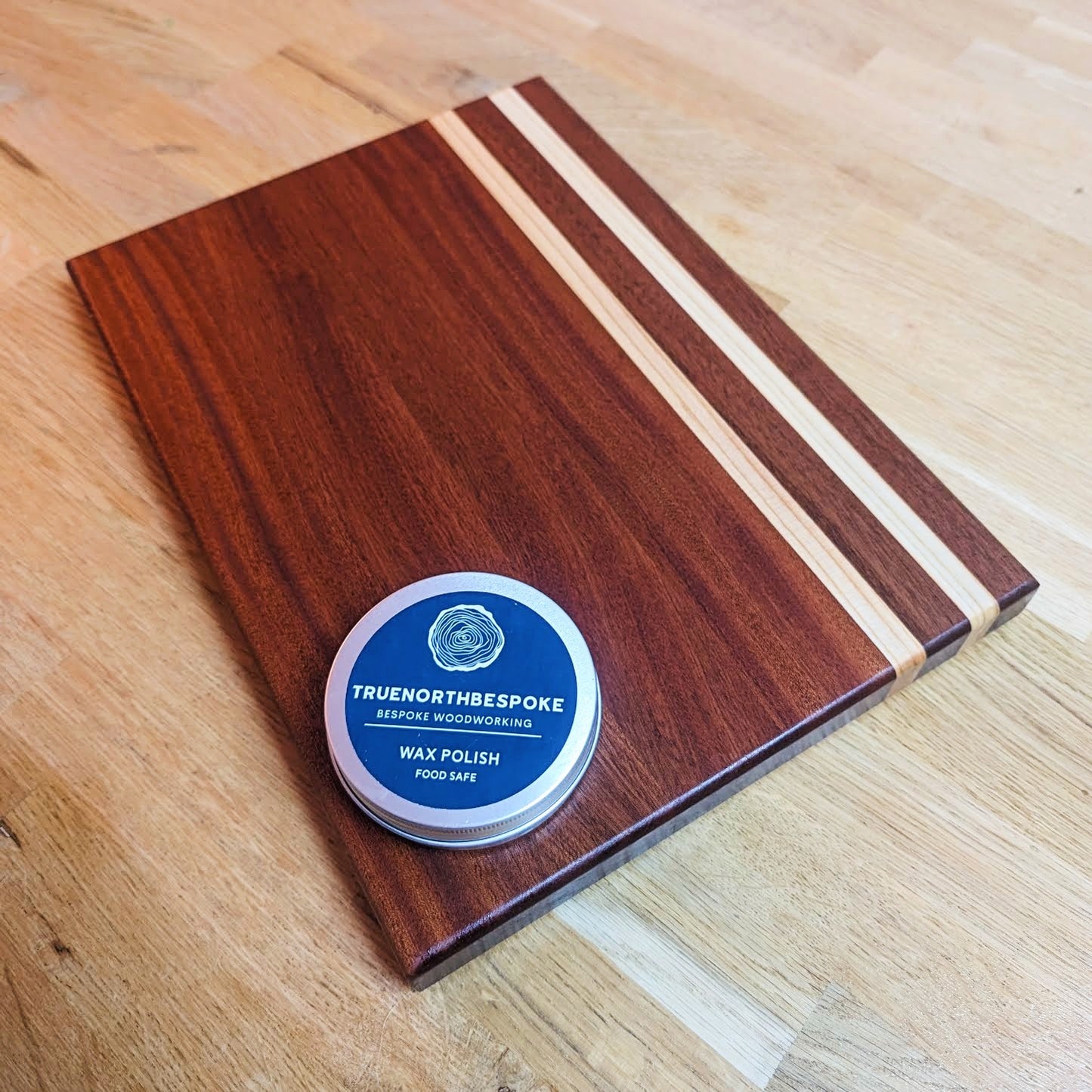 Mixed Hardwood Cutting Board | Narrow Stripes