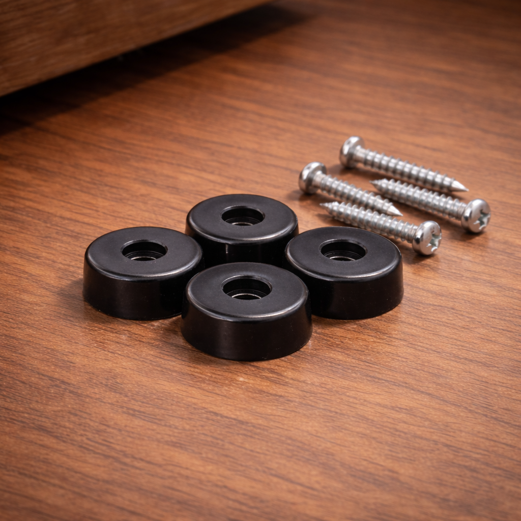 Metal Reinforced Rubber Feet – Set of 4