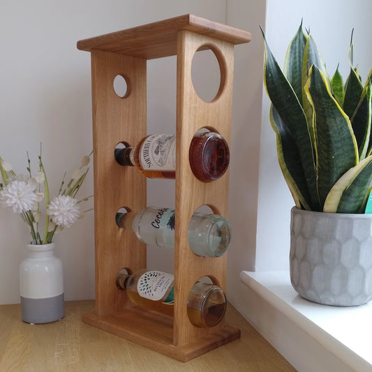 Solid Oak Bottle Rack