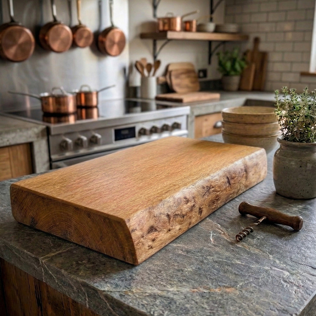 Live Edge Oak Chopping Board – Home Chef