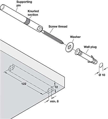 Floating Shelf Fixings - Solid Wall