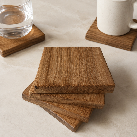 Solid Oak Coasters
