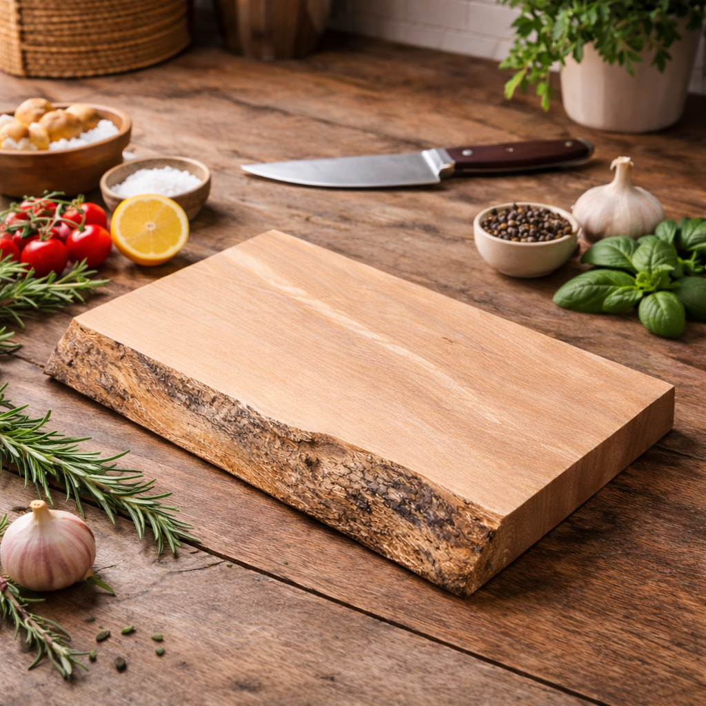 Live Edge Spalted Beech Butcher’s Block Slab