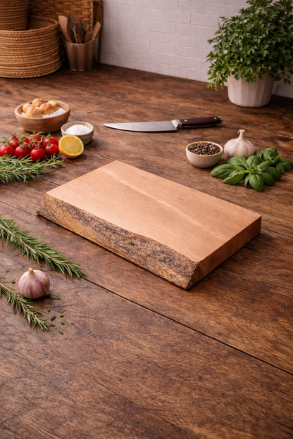 Live Edge Spalted Beech Butcher’s Block Slab