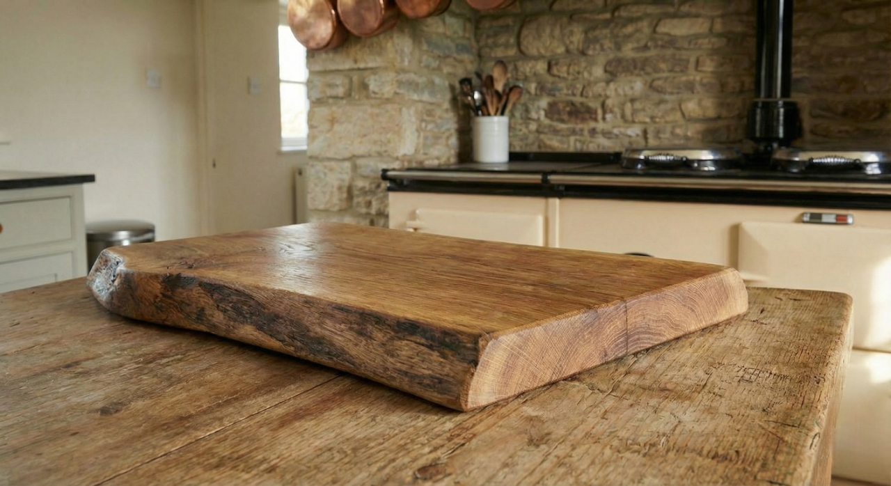 Live Edge European Oak Butcher’s Block Slab