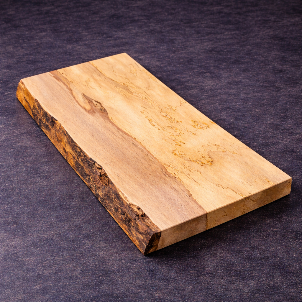 Live Edge Spalted Beech Butcher’s Block Slab
