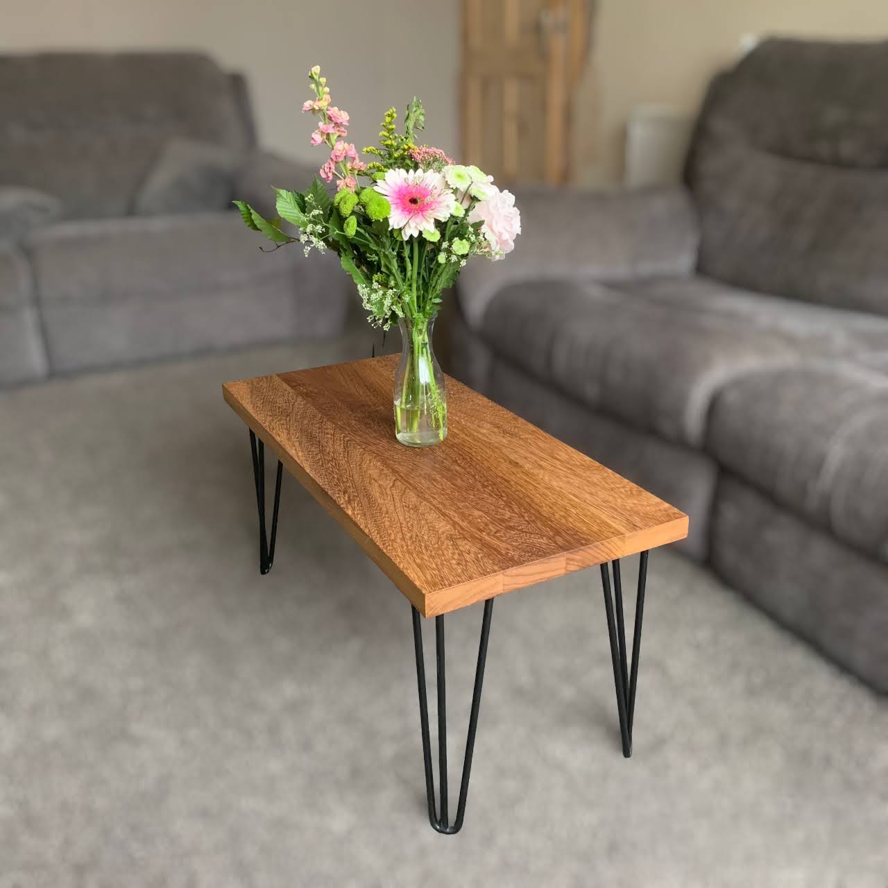 Metal hairpin legs for deals coffee table