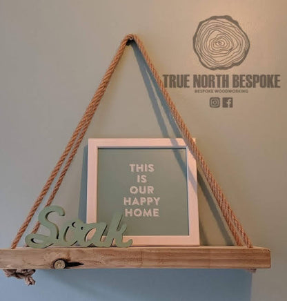 Solid Wood Jute Rope Shelving | Made to Order